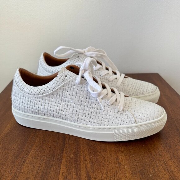 Aquatalia Alaric Embossed Leather Low-Top Sneakers - Picture 1 of 16